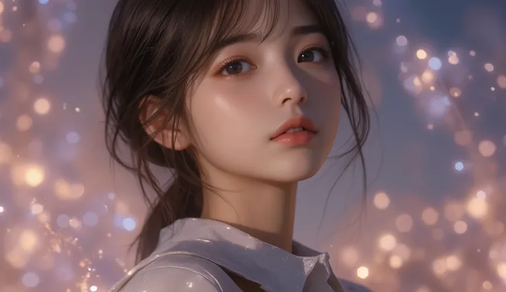 8k,Ultra High Resolution , highest quality, masterpiece,rule of thirds,golden ratio,surreal, photos, one woman,( girls:1.3),cute,cute顔, Beautiful Eyes in Every Detail , 細かくdetails,mature woman,princess,close up,smile, black hair,Beach waves,ID photo, lux...