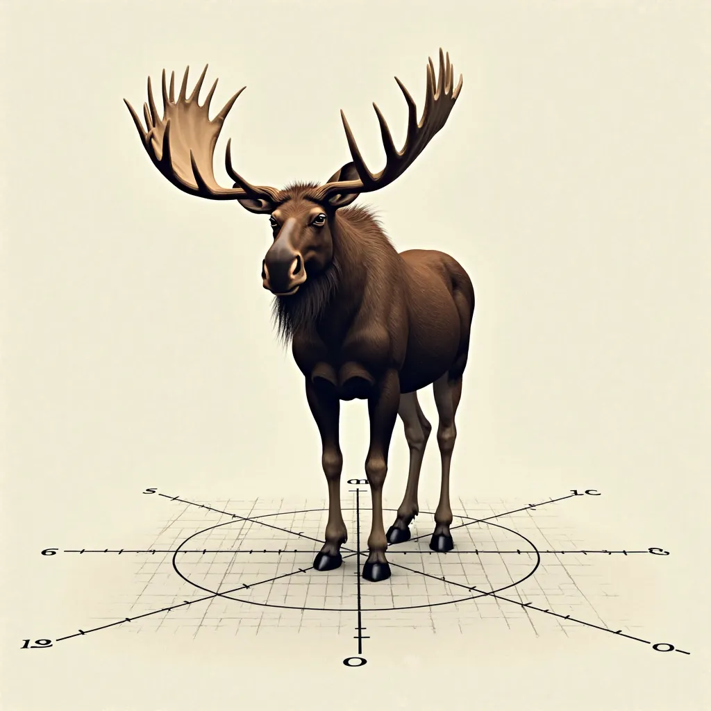 moose on the coordinate axis