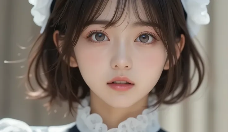 8k,Ultra High Resolution , highest quality, masterpiece,rule of thirds,golden ratio,surreal, photos, one woman,( girls:1.3),cute,cute顔, Beautiful Eyes in Every Detail , 細かくdetails,mature woman,princess,upper body,smile, black hair,Short Layered cut,ID ph...