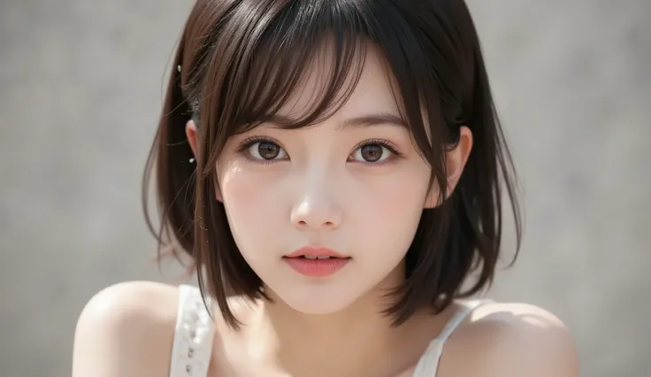8k,Ultra High Resolution , highest quality, masterpiece,rule of thirds,golden ratio,surreal, photos, one woman,( girls:1.3),cute,cute顔, Beautiful Eyes in Every Detail , 細かくdetails,mature woman,princess,upper body,smile, black hair,Short Layered cut,ID ph...