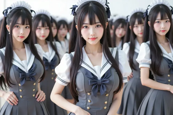 (Myself = Japanese Beautiful Clone girls Super Real photorealistic), (Super Best masterpiece Raw Photography Art), (16k, best image quality, Ultra High Resolution,  RAW photos ), ( very unrealistic ,  immeasurably unprecedented shocking and overwhelming de...