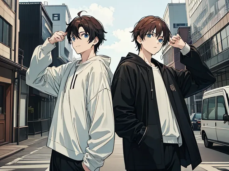 (2 Men:1.4),(2 Men:1.4),Male sports scholarship student,Refreshing Boy,naive boy,male character,(is cool:1.2),[cute],
black hair short hair, young,eye,(usually),(daily:1.2),(animeスタイル,anime効果,anime),,(The human body is structurally accurate ),(face:1.06),d...