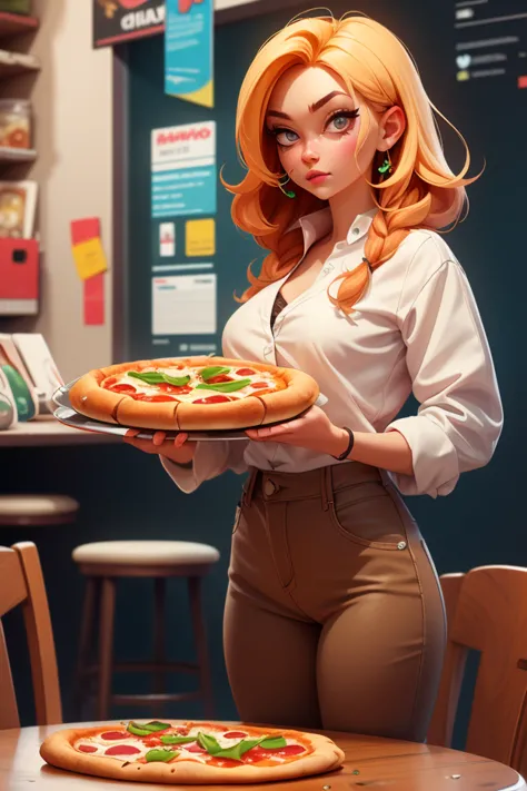 Game CG，gourmet food，Pizza，What is the tasty and attractive，cartoon， masterpiece，16k HD