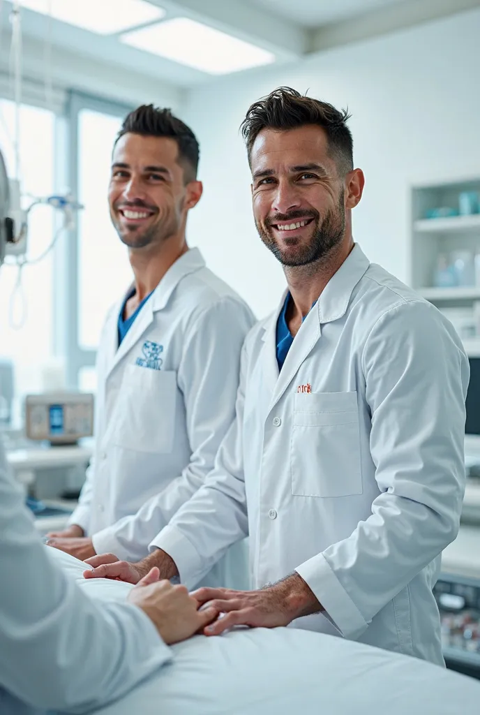 Take a picture where Cristiano Ronaldo and Lionel Messi became doctors