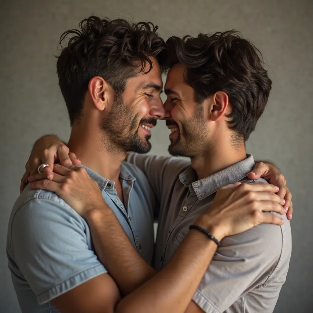 30 YEARS OLD GAY AND 20 YEARS OLD GAY MAN ROMANCING EACHOTHER .REL PHOTO