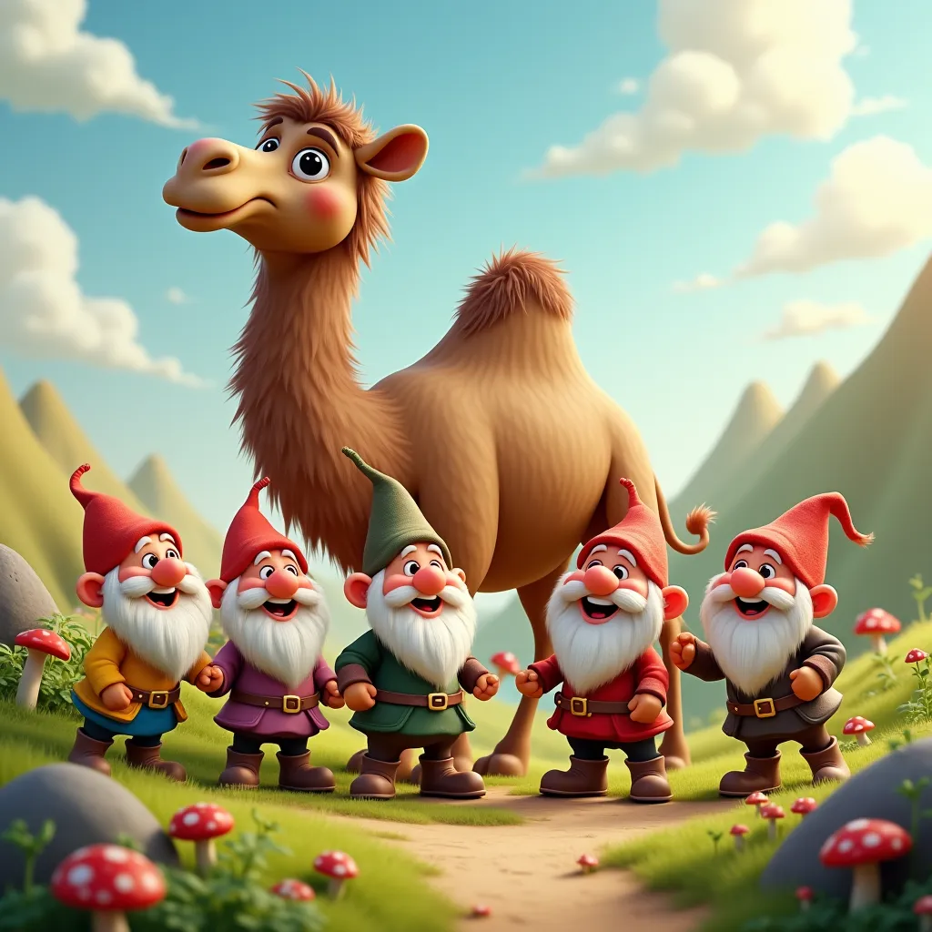 six merry dwarfs and a one-humped camel