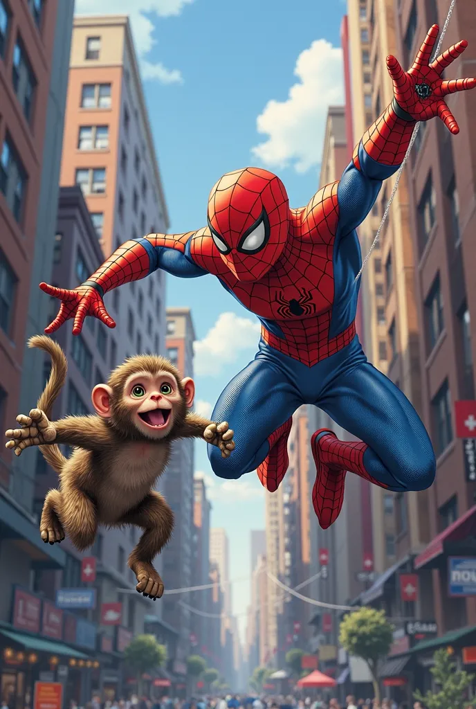 Spiderman and monkey