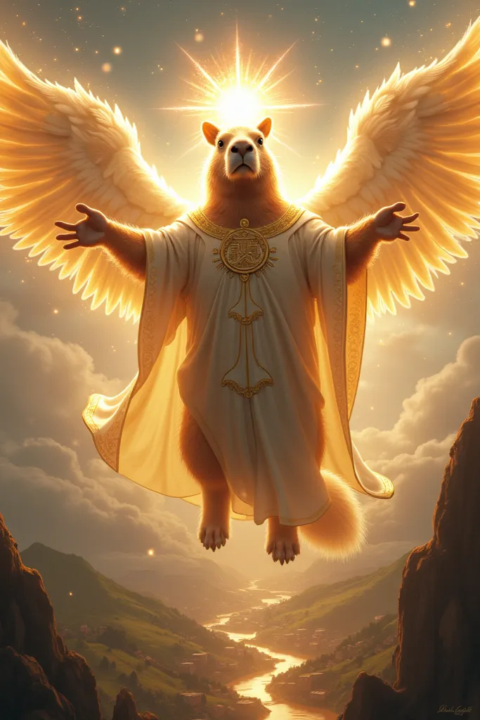 A capybara Seraphim conquering the world