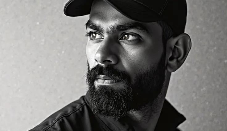 Cricket king kholi boy black and white