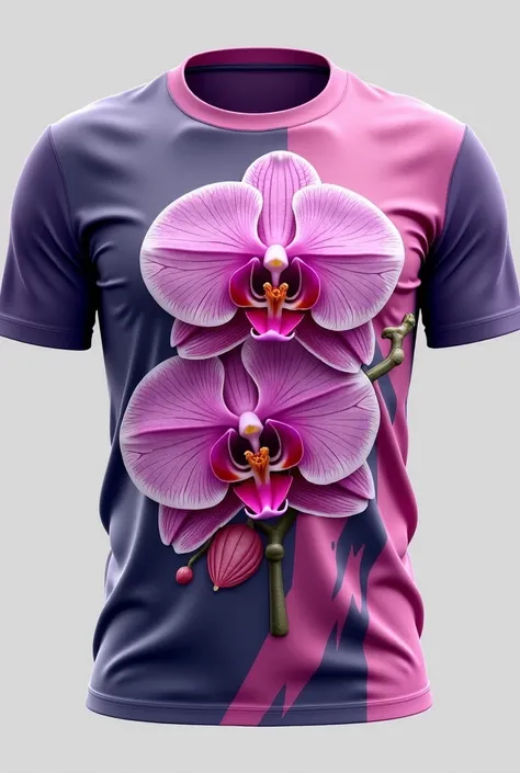 soccer t-shirt with an image of a small orchid add text "the orchid " 