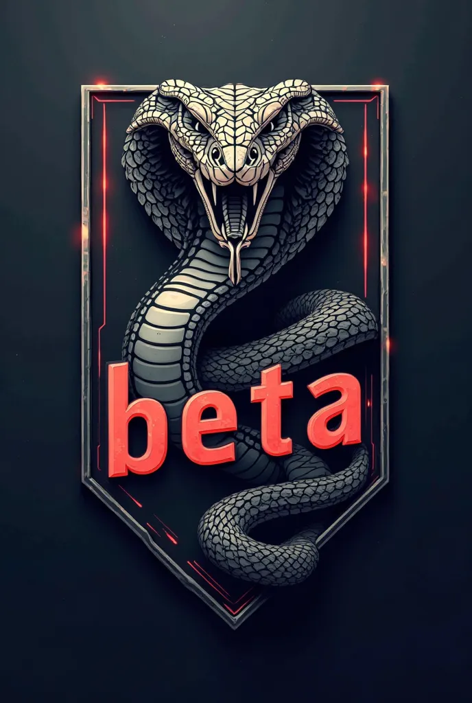 Beta word logo with a cobra 