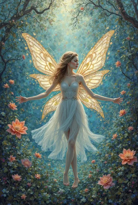 I want an extraordinary painting in a fairy style that will be loved by all those who have seen it in colors that indicate mystery and pride