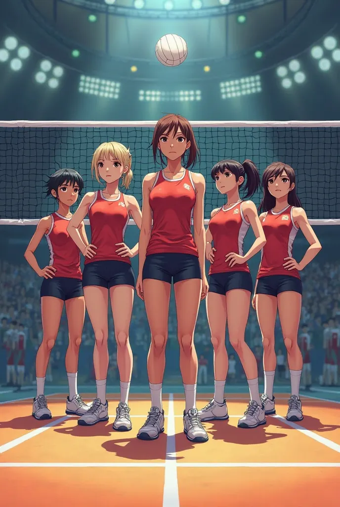 A volleyball team of 6 