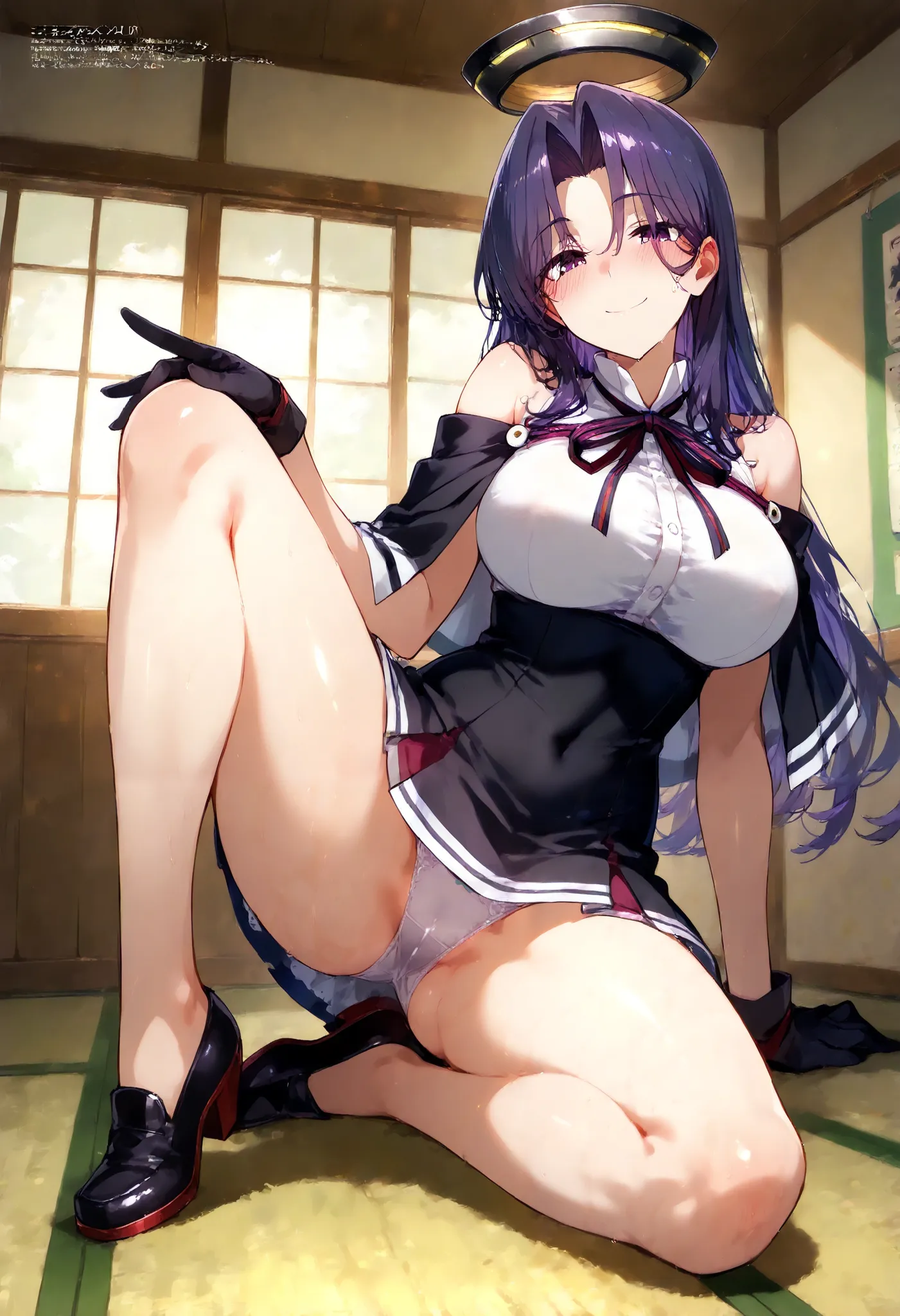 score_9, score_8_up, score_7_up, score_6_up, ,,panties, nsfw,
  break
Expressive H,  source_explicit,
BREAK
Tatsuta Kaiji, tatsutakaini (kantai collection), (()),sleevelessシャツ, neck bow, capelet, black gloves, black skirt,side, ,nsfw, masterpiece, best qua...