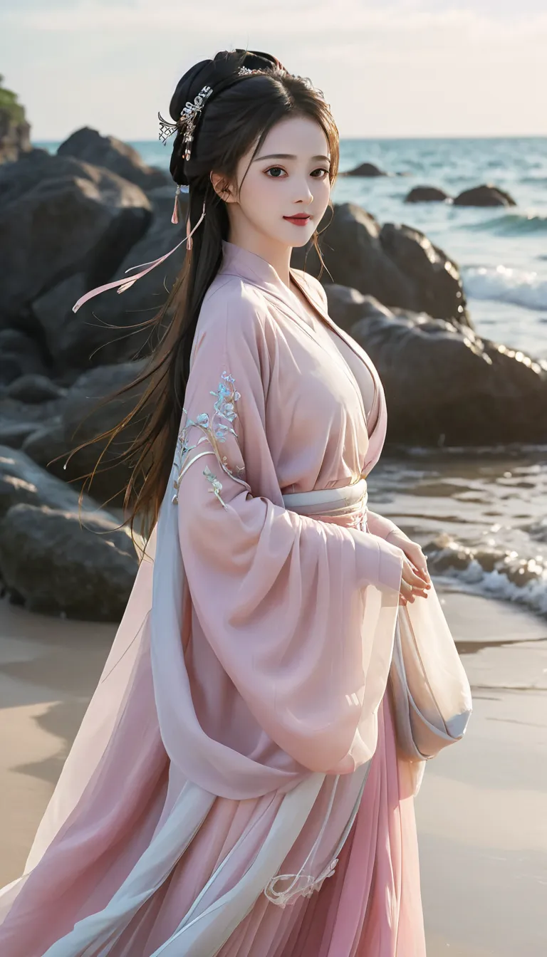 Ultra realistic, Intricate, Epic movie scene),1girl,hanfu,full body,(huge breasts:1.7), casting an otherworldly radiance on its surroundings,(Intricate, Lots of tiny details, amazing lighting, amazing setting),(Colorful, Ultra Realistic, High quality, High...