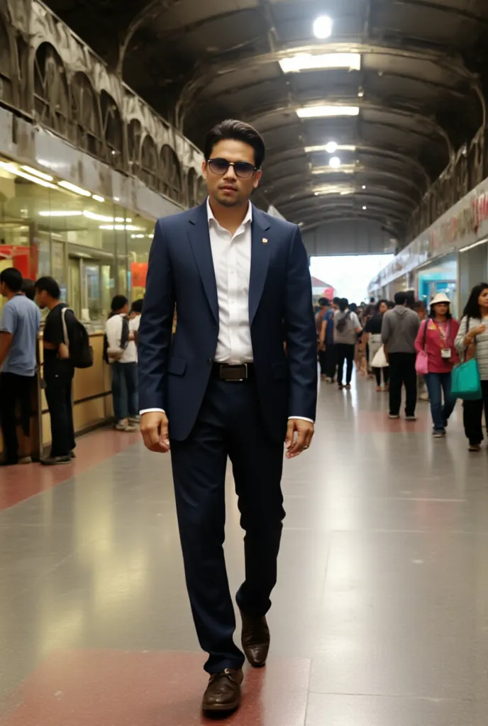 Handsome man in bogor train station