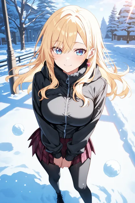 「Cool beauty playing in the snow」
Cute girl, (masterpiece: 1.2), (best quality: 1.2), (high definition: 1.1), playful blonde gyaru in black puffer jacket and leggings, making snow angel. Soft winter sunlight, contrasting white and black color palette. Anim...