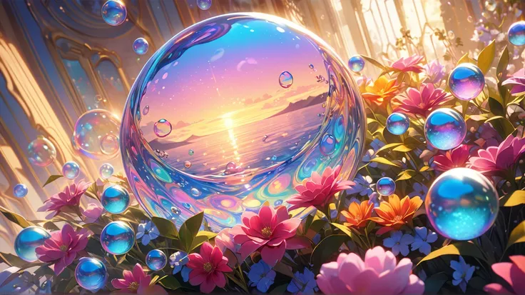        beauty  、     Digital Art      、8k、      top quality 、   Beautiful World   、peace、 Genuine 、光art、Soap Bubble Art  、 、  Flower Art、Sea Art Infinity