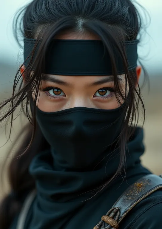 (((blockbuster movie promotional poster))), ((( Poster Art ))) , (((movie promotional poster design starring female ninjas))), (( a perfectly beautiful 20 year old Japanese female ninja)), (((目だけ見えているMasked))), high-definition CG Unity 8K wallpaper, 最high ...