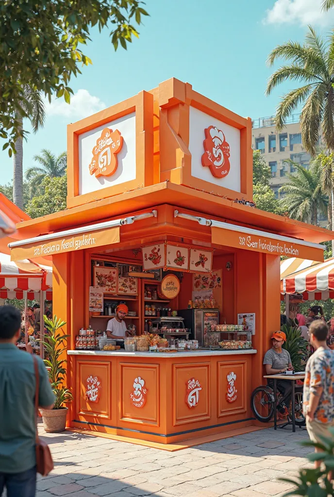 Food Stall, Food Kiosk, Modern, Minimalis, Unique, Food Market