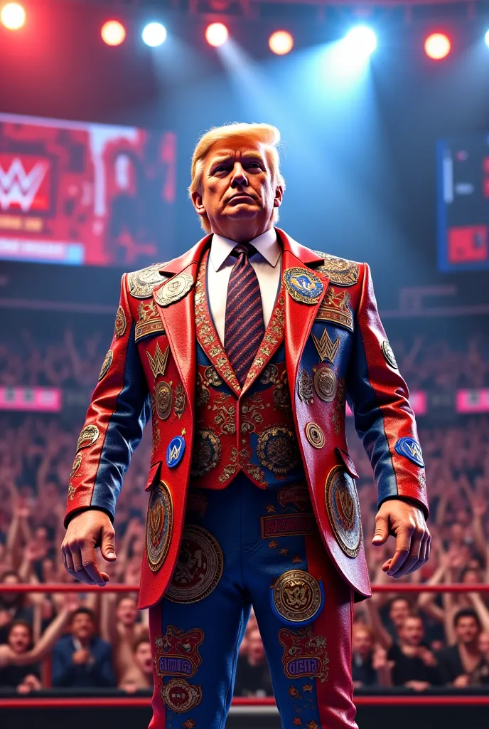 Donald Trump wwe colorful picture 