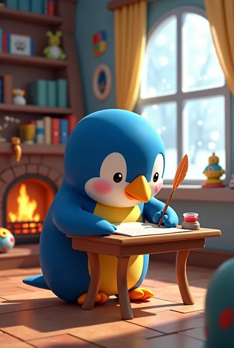 Pororo image of writing a letter