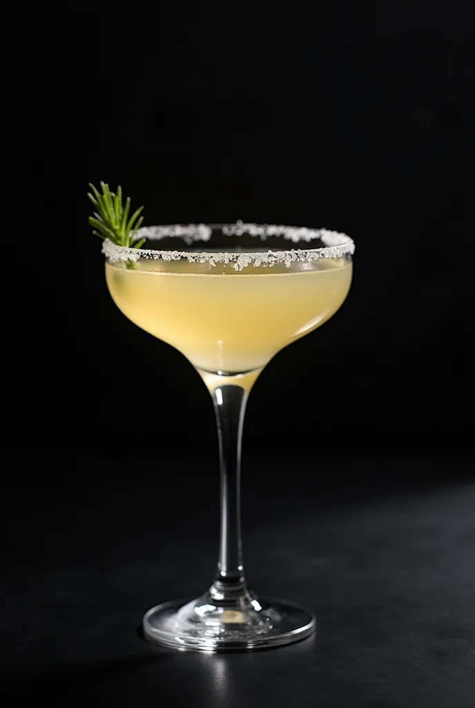 undecorated margarita cocktail on a black background