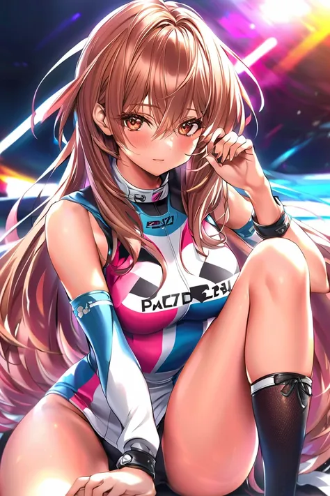 (highest quality:1.2,  Anime Artwork ,  anime style,  studio anime , very well detailed,  latest,  vibrant, anime coloring, High Contrast,  masterpiece:1.2, highest quality, Aesthetics at its best), brown hair, beautiful thighs,   Perfect body lines, skin ...