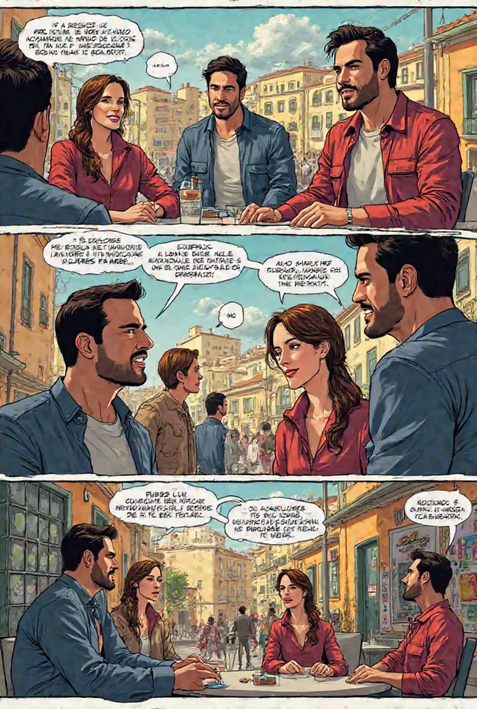 Comic in Spanish with people speaking Spanish 