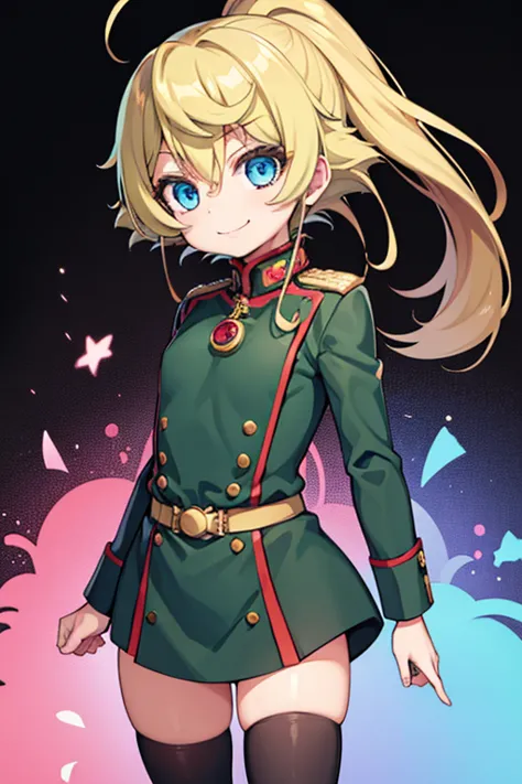 Tanya、 girl、One person、 small、 small breasts、、wicked smile、 High Quality、uniform、