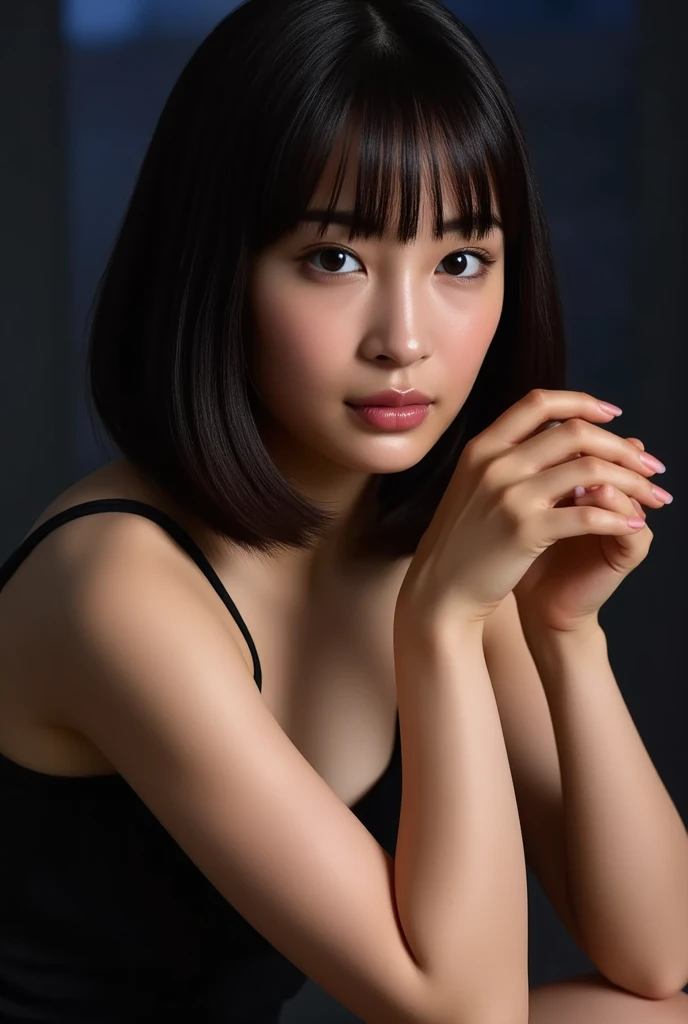 Sexy girls like porn, (nudes,Extreme, Exposure),Seductive Expression,Sensualなポーズ,wet skin,Sensual,Sensualな雰囲気,high image quality,4K,8k,realistic,photorealistic,professional,Vivid Colors,bokeh,Dark Tones,Sensualな雰囲気