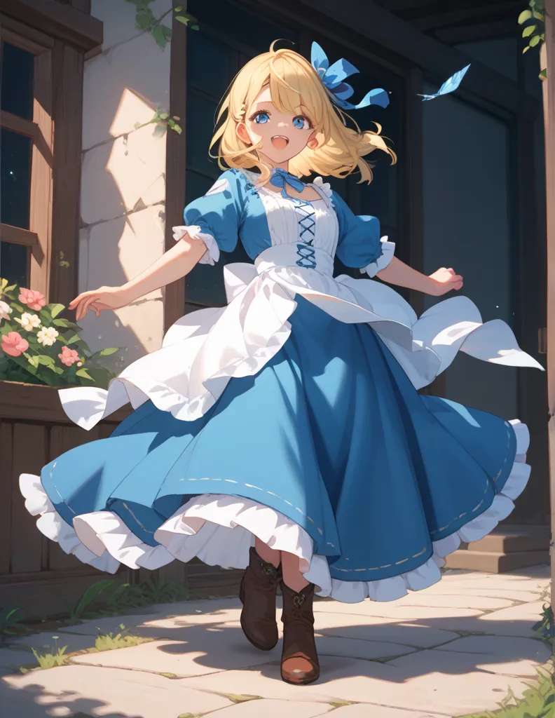 Create a sprite sheet for character animations that includes frames for movement, Running with maximum frames to make the movement fluid. But the character is a blue-eyed blonde in medieval clothing with a long skirt