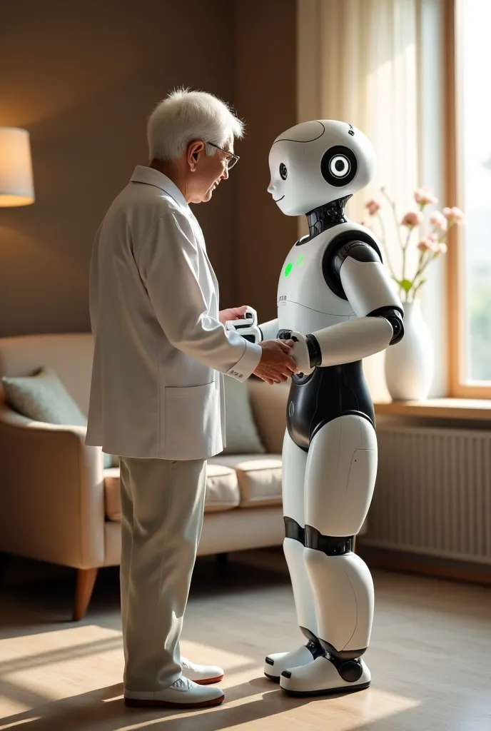 Can you make the overall picture of the Japanese robot fit for the care of the elderly.