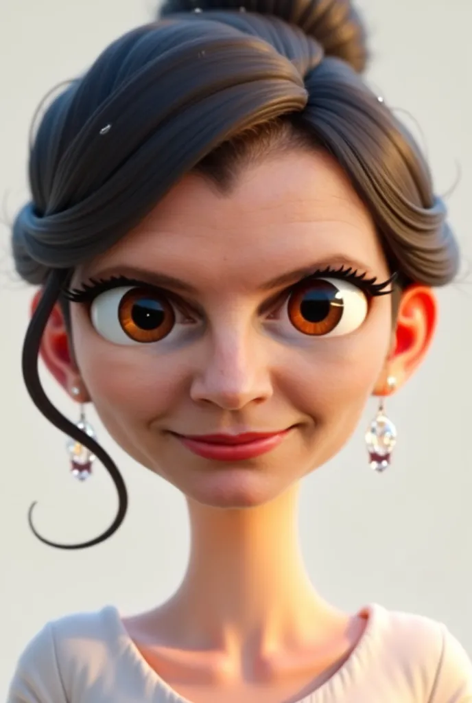 Create a face-only avatar. 3D in Pixar style. elegant using the image as reference.