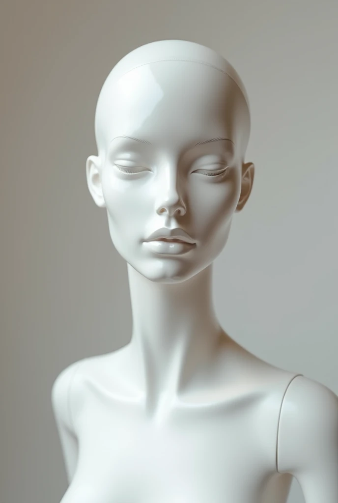 I need a clean mannequin face woman to use as a display