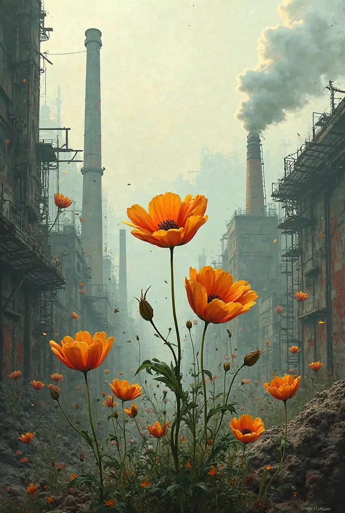 Story of flowers against pollution 
