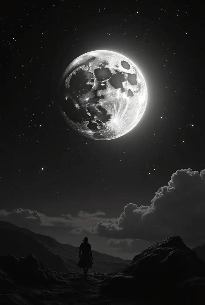 Spectacular harmony of black and white duality lunar eclipse