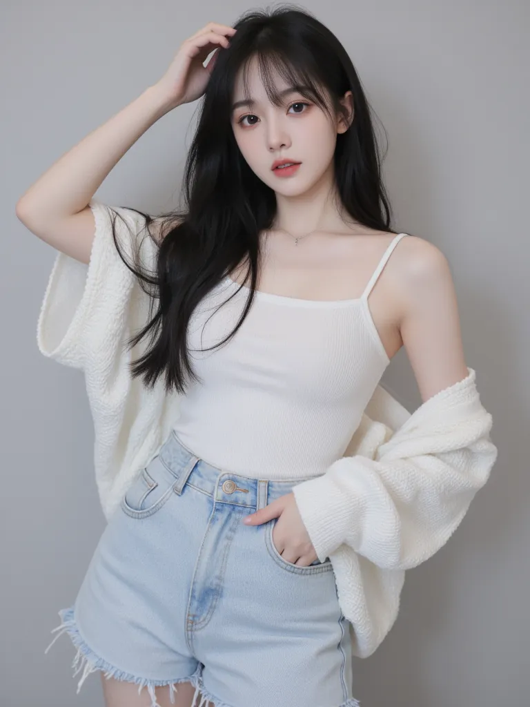 Kpop girl, korean, looks like winter from Aespa a little bit, cutie, maknae, pretty, visual, gorgeous visual, unique visual, , prettiest girl ever, unique makeup style, naturally pretty, perfect douyin look, looks like a mixture between winter and wonyoung...