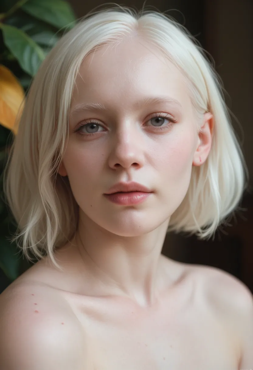 brunette (very fair skin), pale skin, albino skin