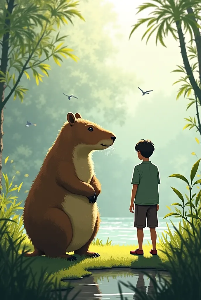 Capybara Worker and the Quiet Guy
