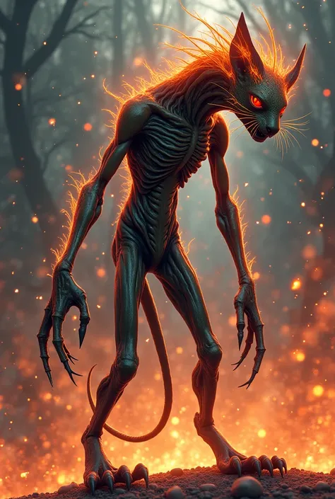 The Stand is a humanoid figure, with a slender body and a face that looks like a wild feline. Despite its almost slender body, It is very agile and fast. It has sharp claws , that seem to shine in the light, plus a long tail that swings back and forth,  re...