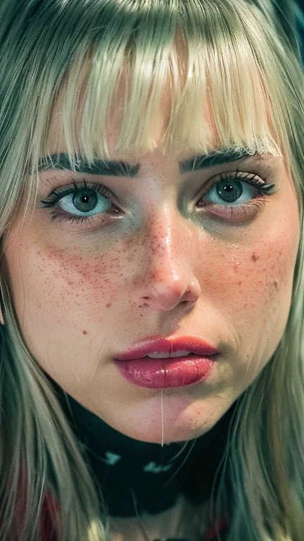 A photograph of (1 , Alone)  analog photograph of Ahegao ,  expression Ahegao, ( faces show abundant sweat and salivation), 1  has reddened cheeks, ( soft saturation :1.2),  Analog film photograph , highly detailed, photorealistic, 8k, realistic skin textu...