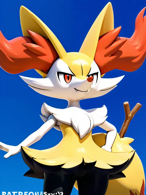 Pokémon Braixen sexy 3D