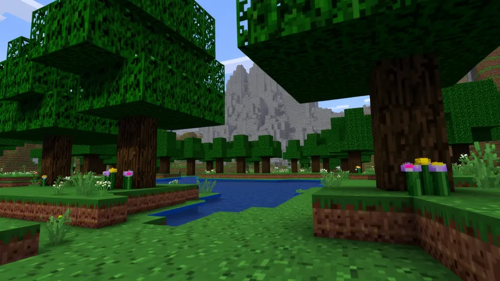 Now make me a Minecraft plain landscape
