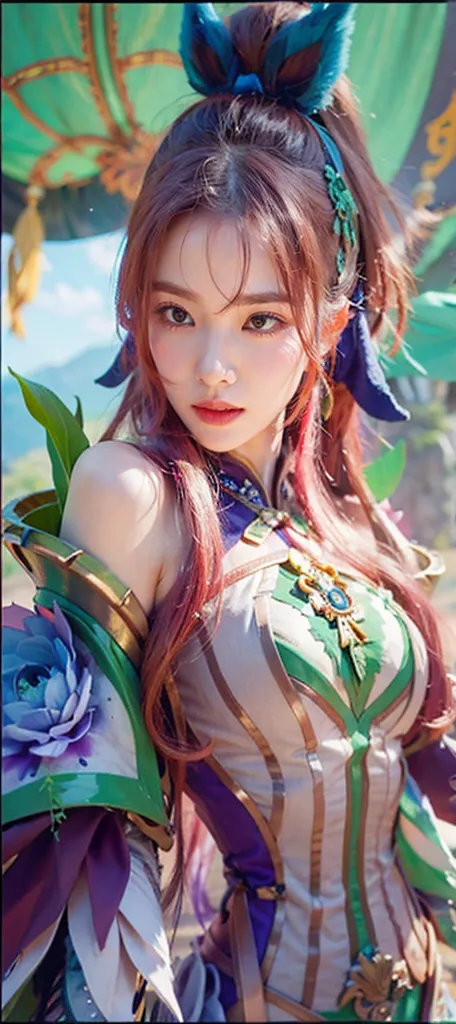 close up of a girl or woman, hair detail  ,   big booobs 25 years old   ,  cuplikan sinematik Shadowbringers, 4k detail fantasy,   beautiful fantasy queen  , Game CG , fantasy xianxia ,  xianxia hero , 2.   5 d cgi anime fantasy artwork  , cinematic goddes...