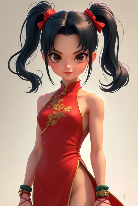 Ling Xiaoyu is immediately striking with her blend of youthful charm and martial arts athleticism. She is a petite, athletic Chinese ager with a light, almost porcelain complexion that accentuates her soft, delicate facial features. Her large, almond-shape...