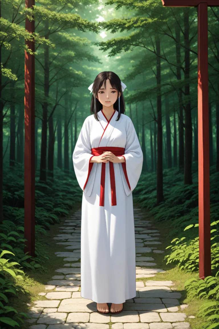 Mysterious shrine maiden