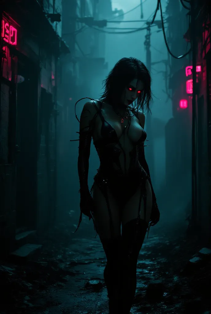 sin lust venom foxy sexy venom black  .  cyberpunk apocalypse photrorealism 16k movie scene
