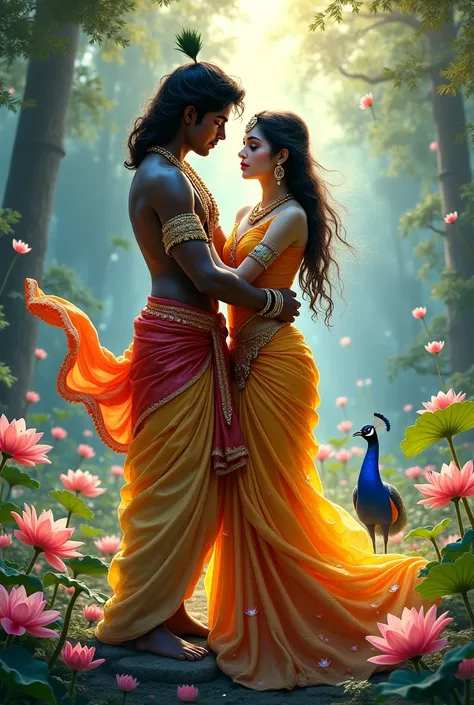 Divine Krishna and Radha