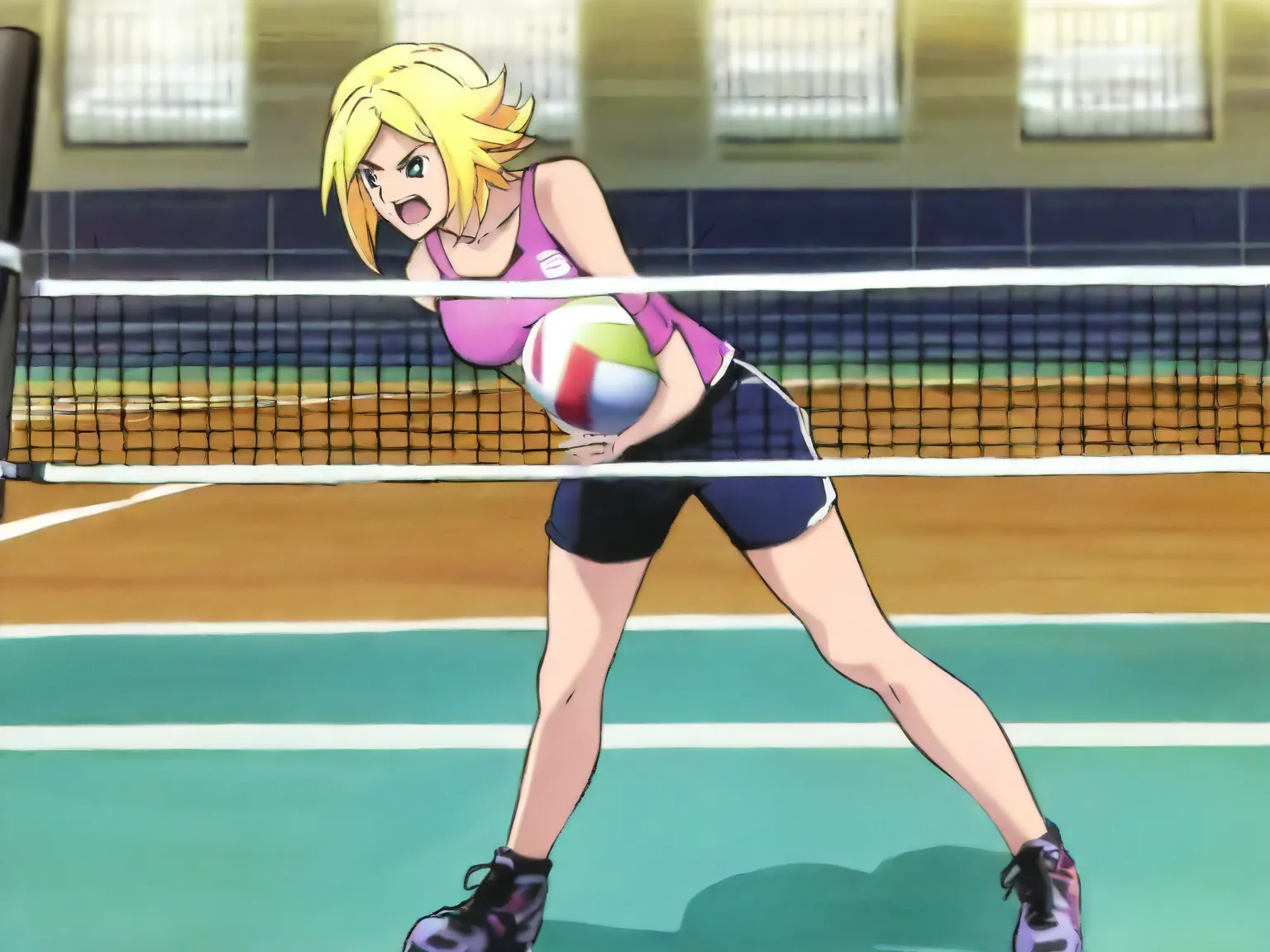 mila superstar, smashing volleyball, volleyball court